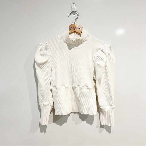 Free People Lala Ribbed Turtleneck Cropped Top - Picture 3 of 9